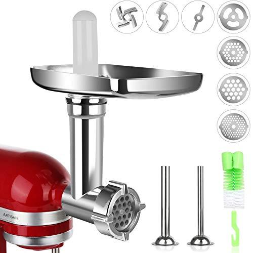 Meat Grinder Attachment for kitchenaid Stand Mixer, Sausage Stuffer Attachment Compatible with All KitchenAid Stand Mixers, Durable Food Grinder Attachment for kitchenAid