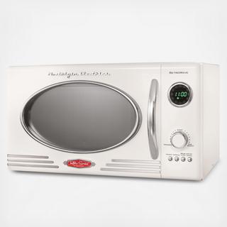 Retro Foot 800-Watt Countertop Microwave Oven