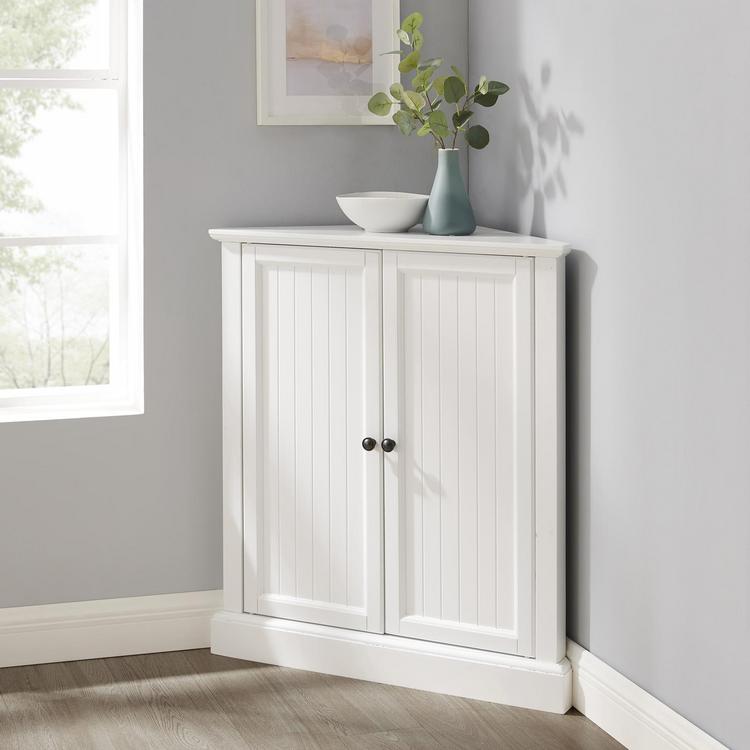 Crosley Furniture, Shoreline Stackable Corner Pantry | Zola