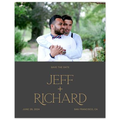 Black Typography Wedding Digital Save the Date - Hazeldale Photo