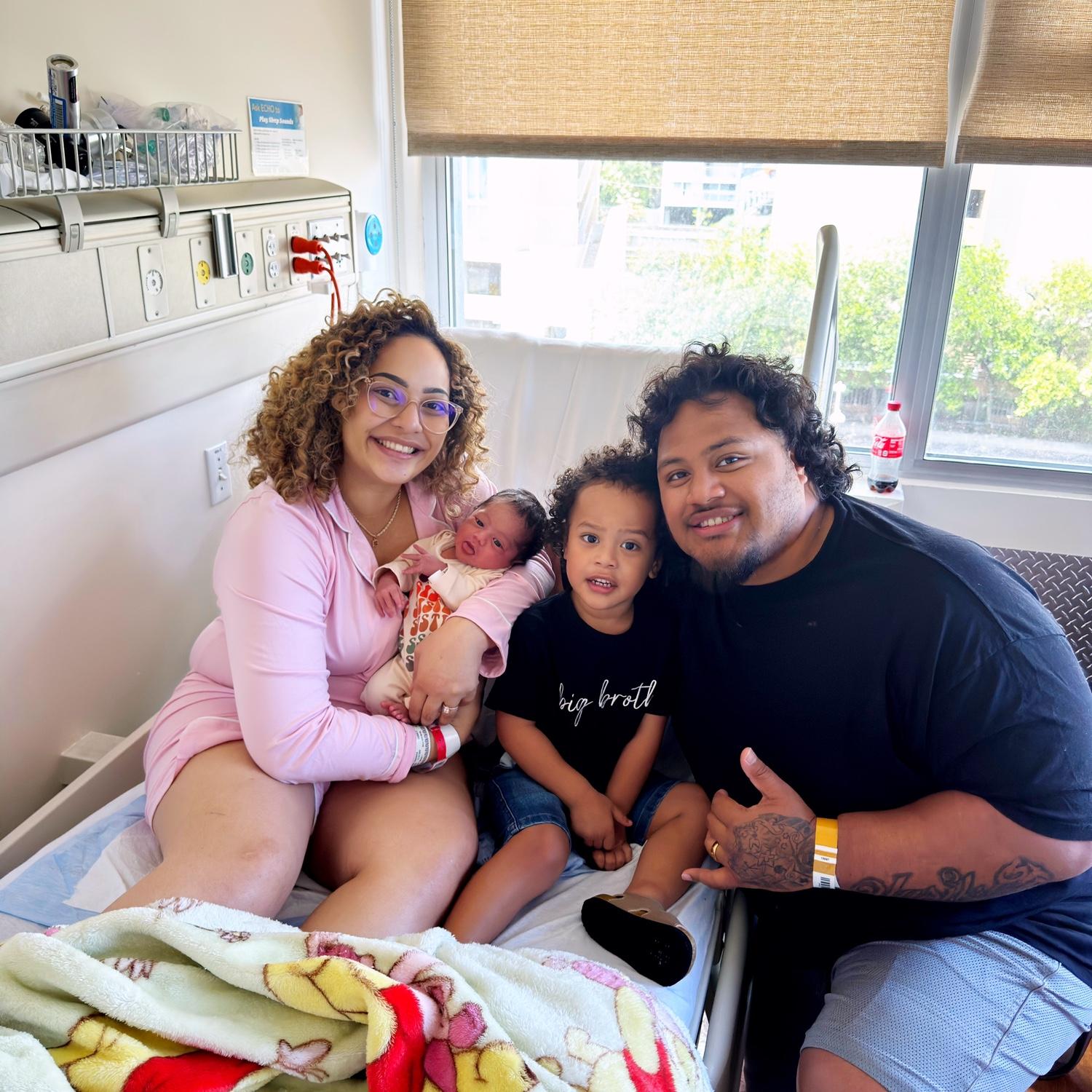 Our first photo as a family of 4