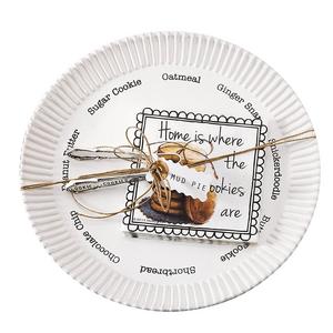 Mud Pie Circa Cookie Plate Set, White