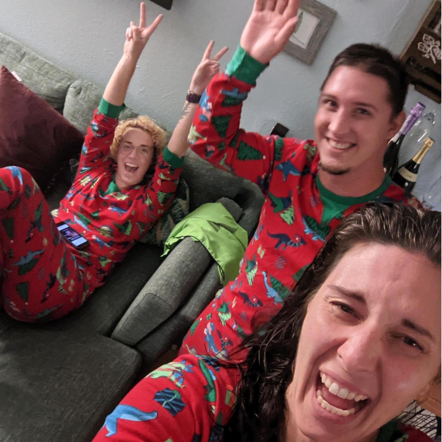 Correct dino themed outfits for Christmas 🦕