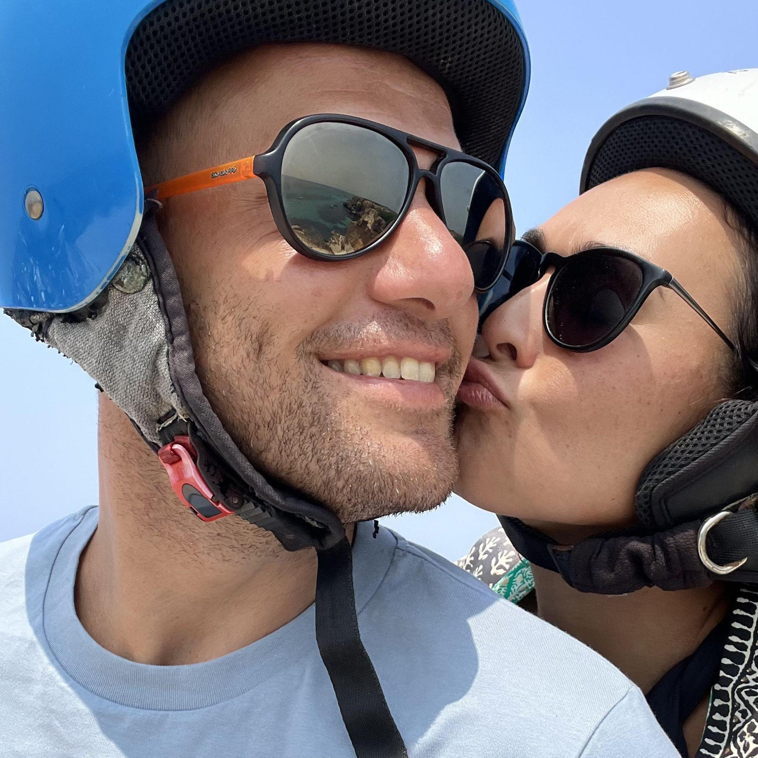After 28 days, they were finally reunited in Sicily. Andrea took Katryne to Favignana to show her the beauty of his island—and introduced her to the art of sleeping without A/C in 90-degree heat. Lol.