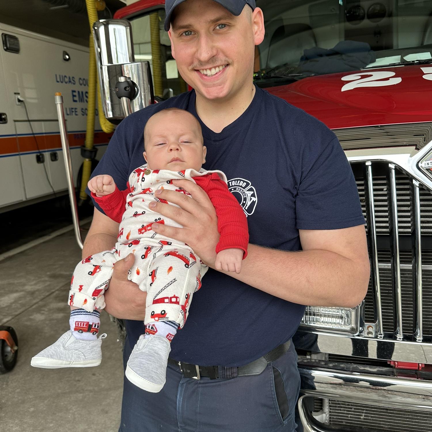 First visit to the station on dad’s first day back to work! •4-27-2024•❤️
