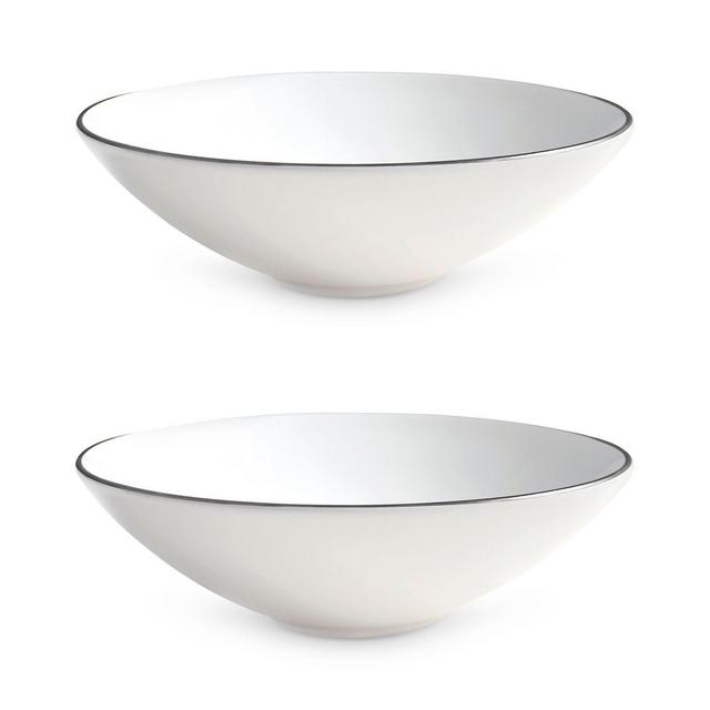 Twig New York Alex Platinum 8" Soup Pasta Bowl, Set of 2