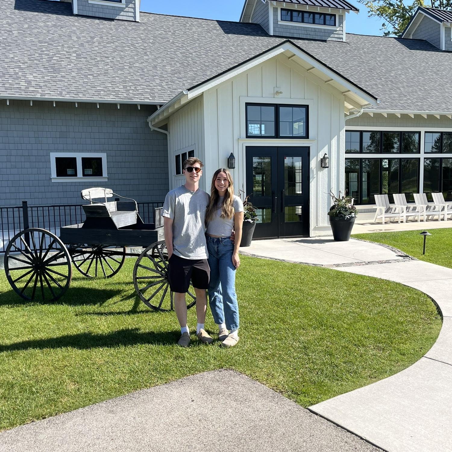 The first time we saw our wedding venue in person! Looking forward to celebrating with all of you 07/03/2026!