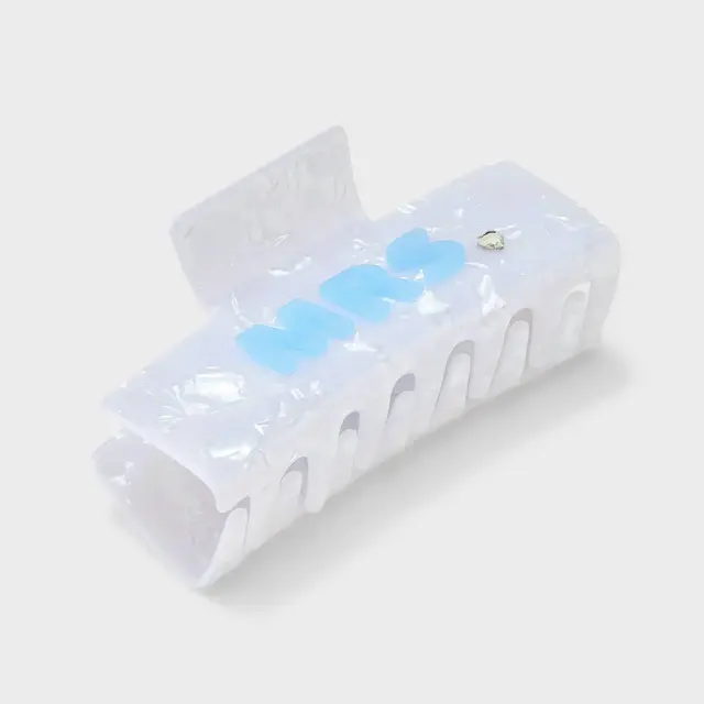 Bridal "Mrs" Claw Clip - White/Blue