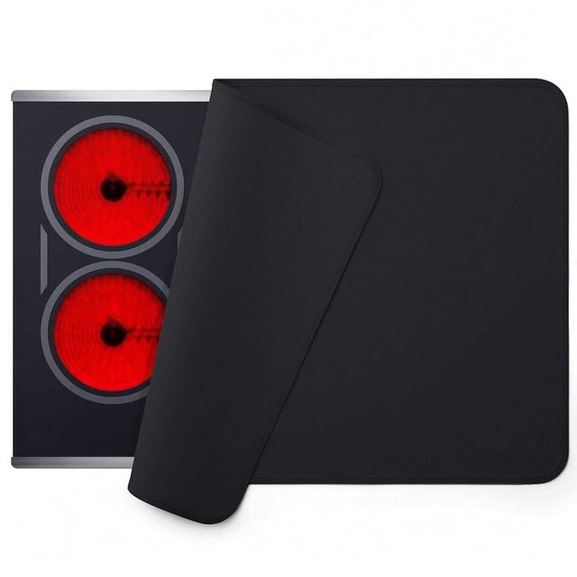 FLASLD Fireproof and Waterproof Stove Top Covers, 21×29.5 inch Electric Stove Cover Mat, Glass Top Stove Cover - Ceramic Glass Cooktop Protector - Flat Top Oven Cover, Black Without Logo