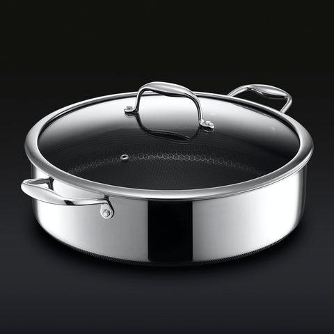 Hybrid Deep Sauté Pan/Chicken Fryer with Lid, 7QT