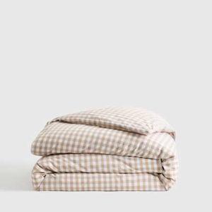 European Linen Gingham Duvet Cover