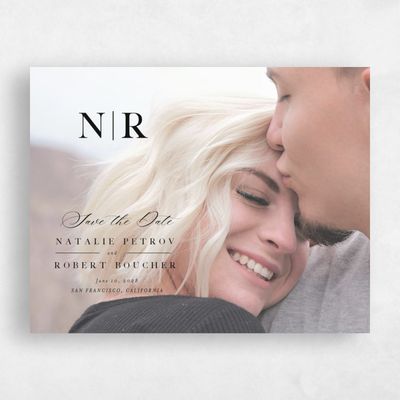 Black Simple Wedding Save the Date - Holt Photo