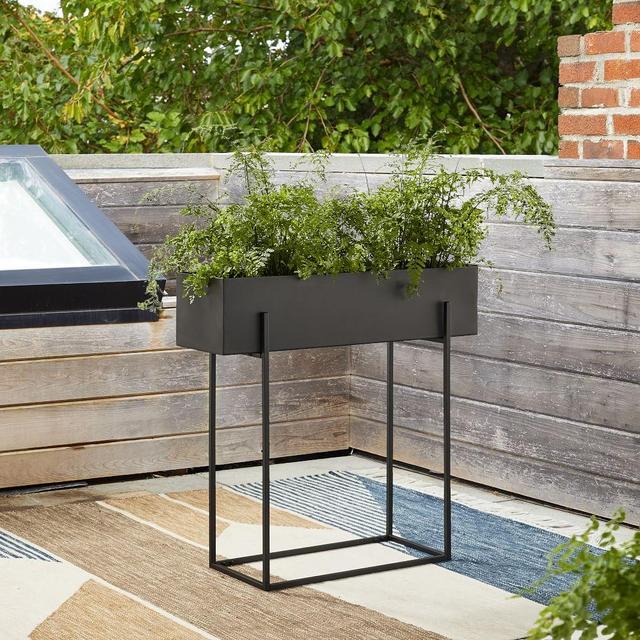 Streamline Planter, Antique Bronze, 28in