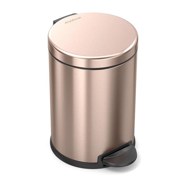 simplehuman® 4.5-Liter Semi-Round Step Can in Rose Gold