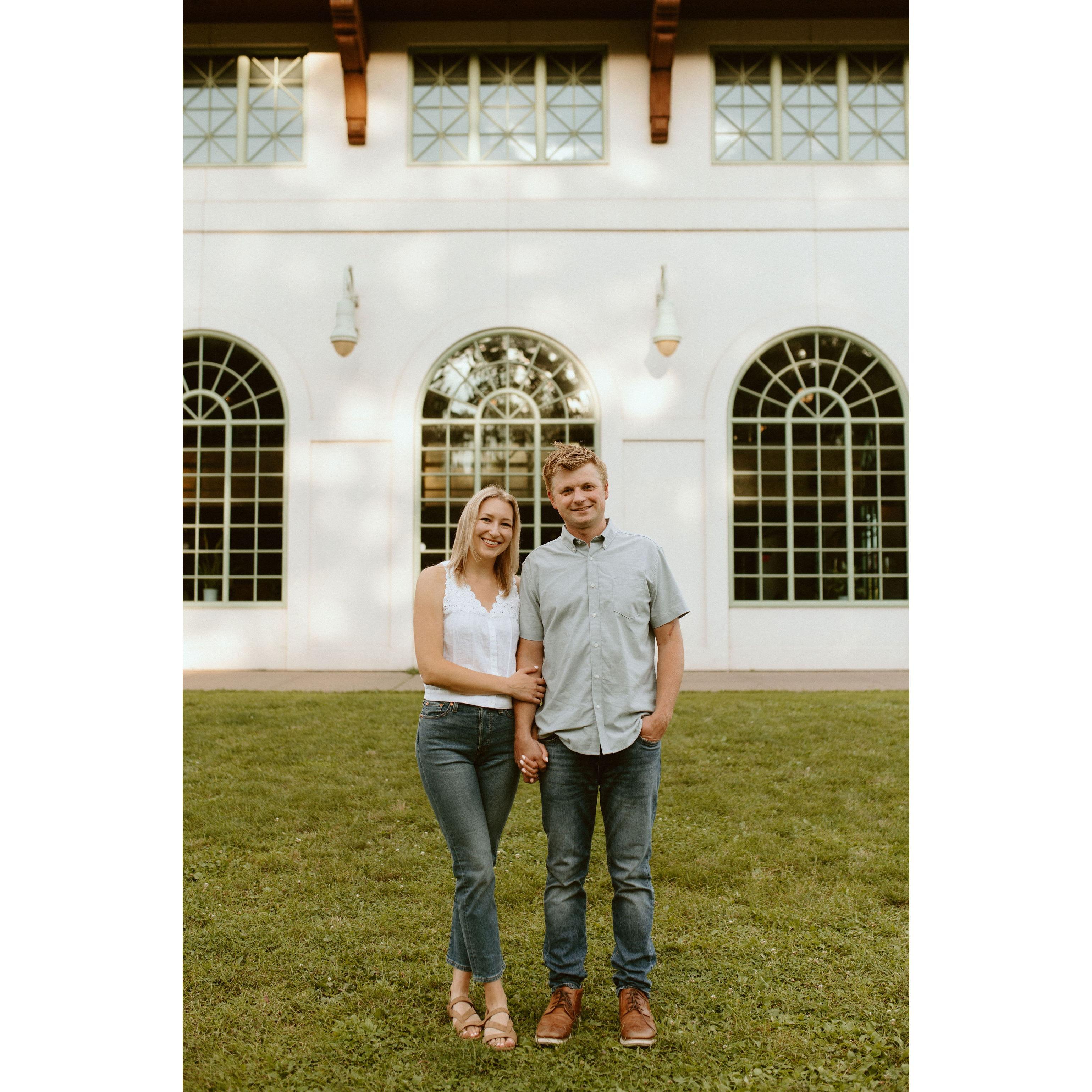 We had our engagement photos taken at Lake Como in St. Paul where we love to visit and listen to live music in the summer.