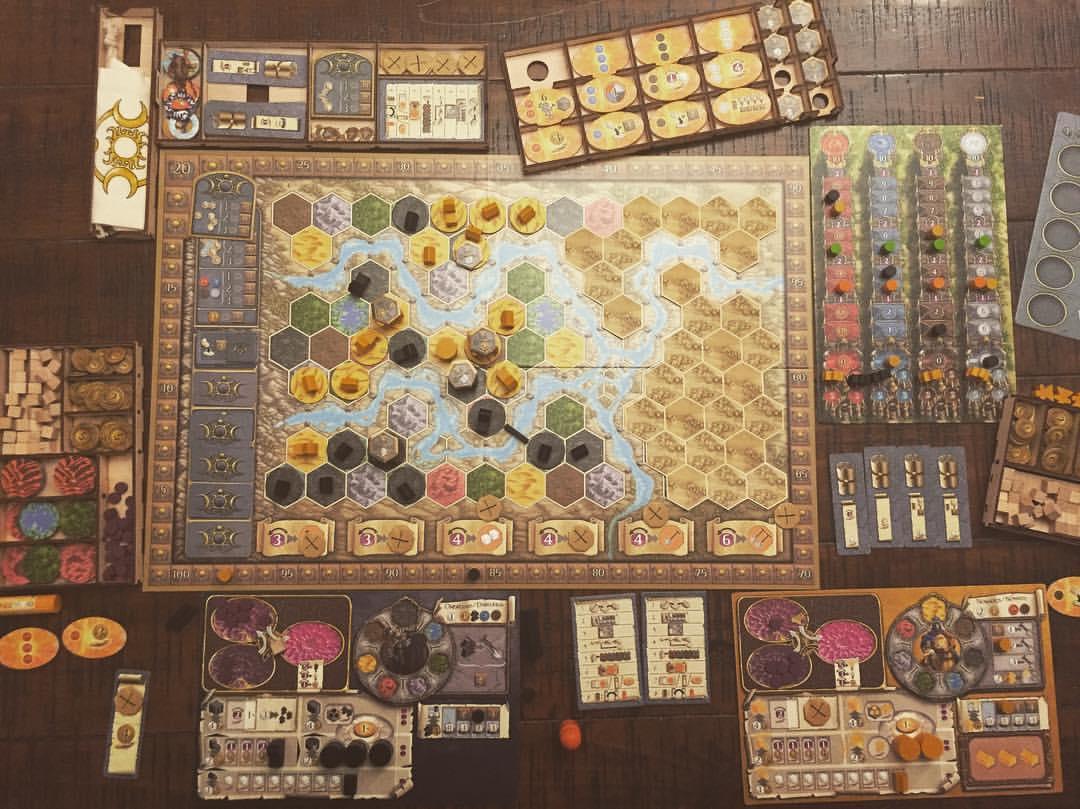 Steve beat me 128 to 116 in Terra Mystica--so close!