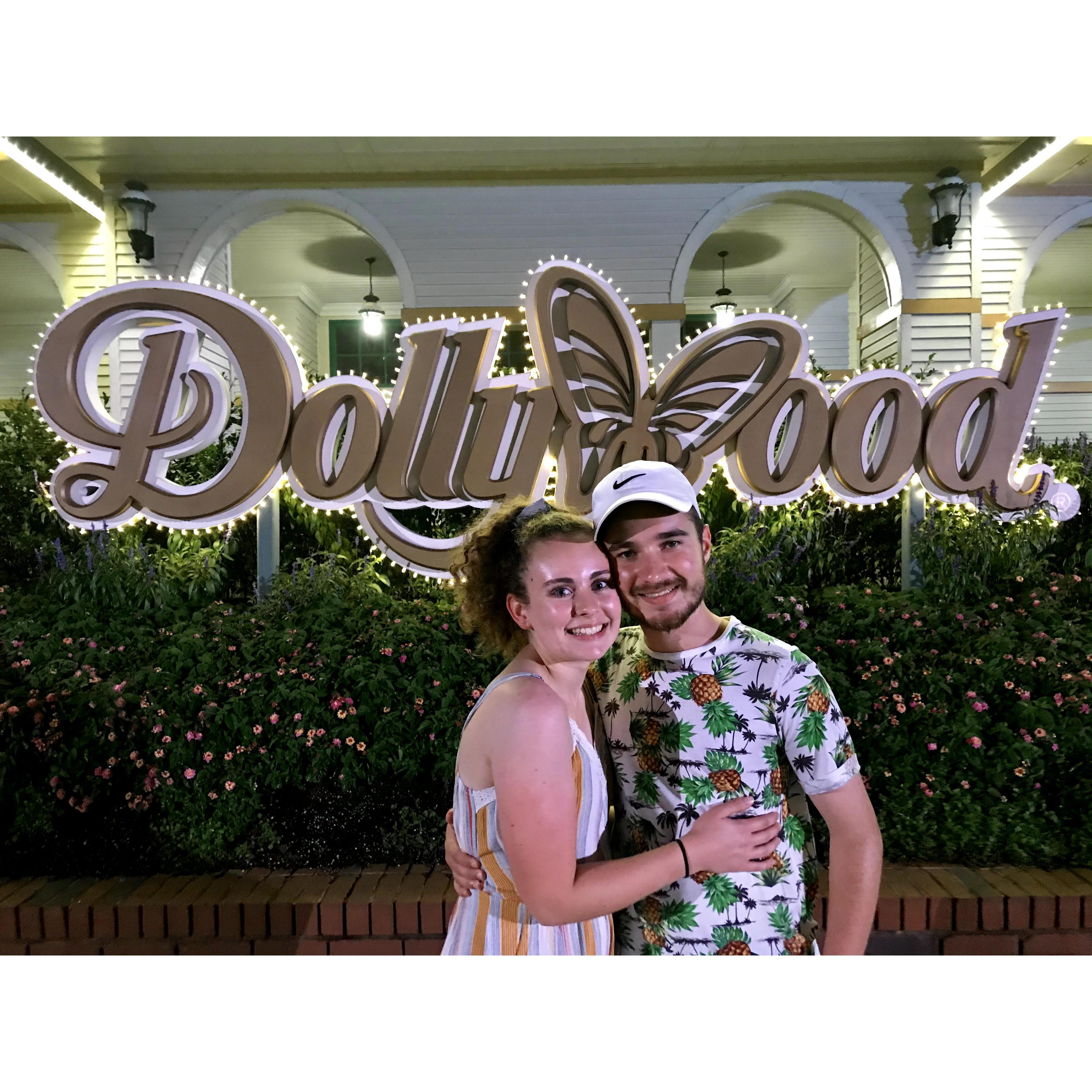 Our first time seeing each other after two months! This was when we both knew we never wanted to be apart ever again. Also, Dollywood totally stole my heart (along with Matthew of course, hehe)!