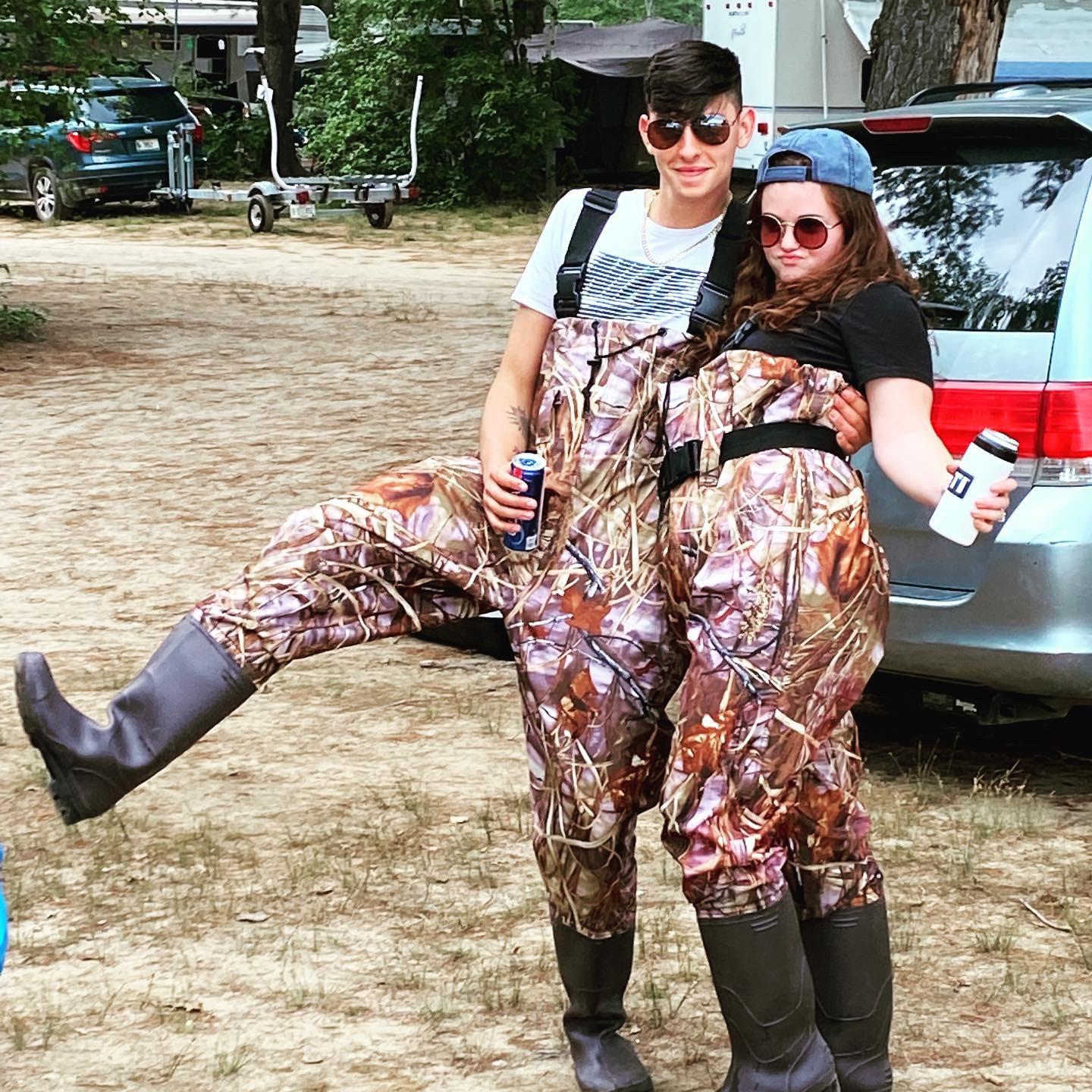 "wading into each other's hearts" at family camping 2021