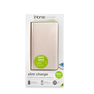 iHome™ Slim Charge 6,00mAh External Battery in Rose Gold