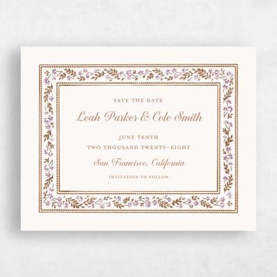 Tuscany, Brown Wedding Save the Date - Pervenche Landscape