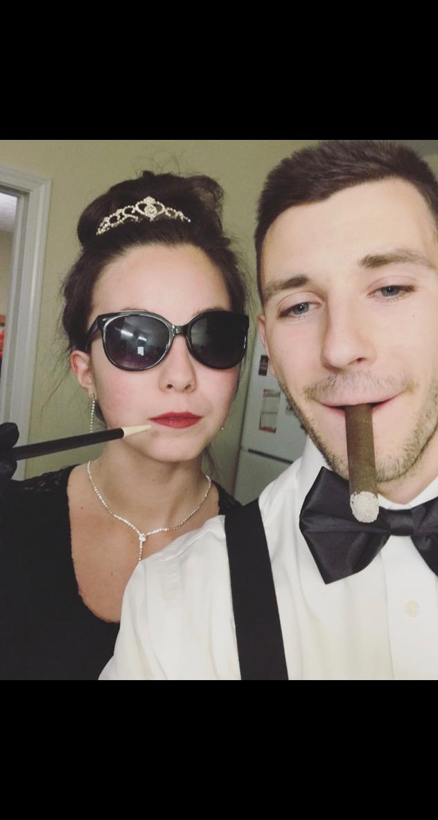Frank Sinatra and Audrey Hepburn for Halloween
