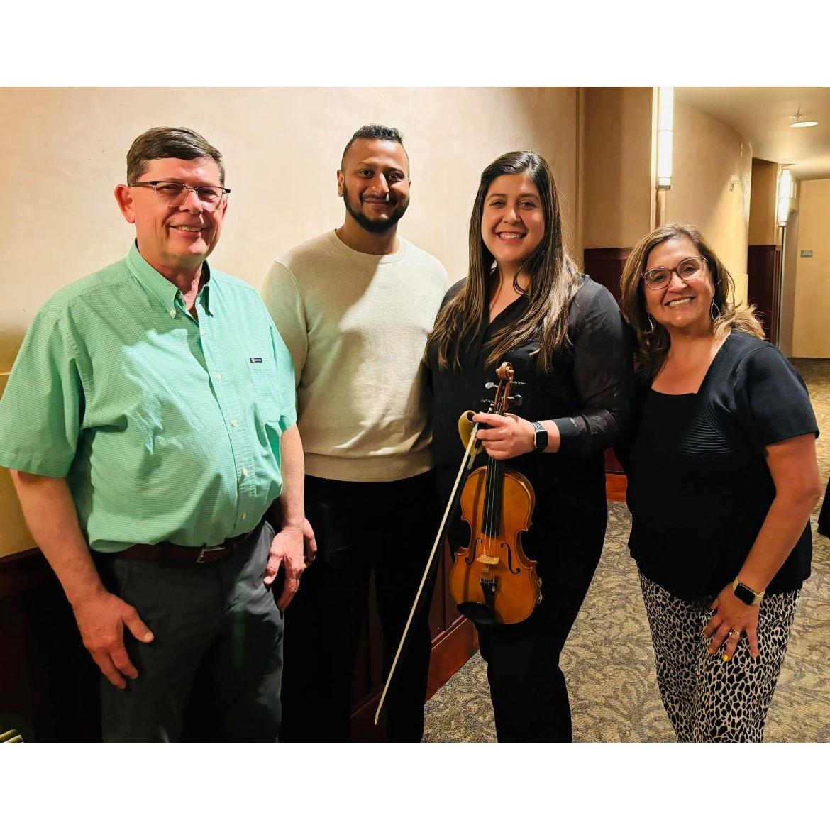 Elizabeth’s parents and Ashish came to Elizabeth's California Pops Orchestra concert to support and enjoy the music. May 2024