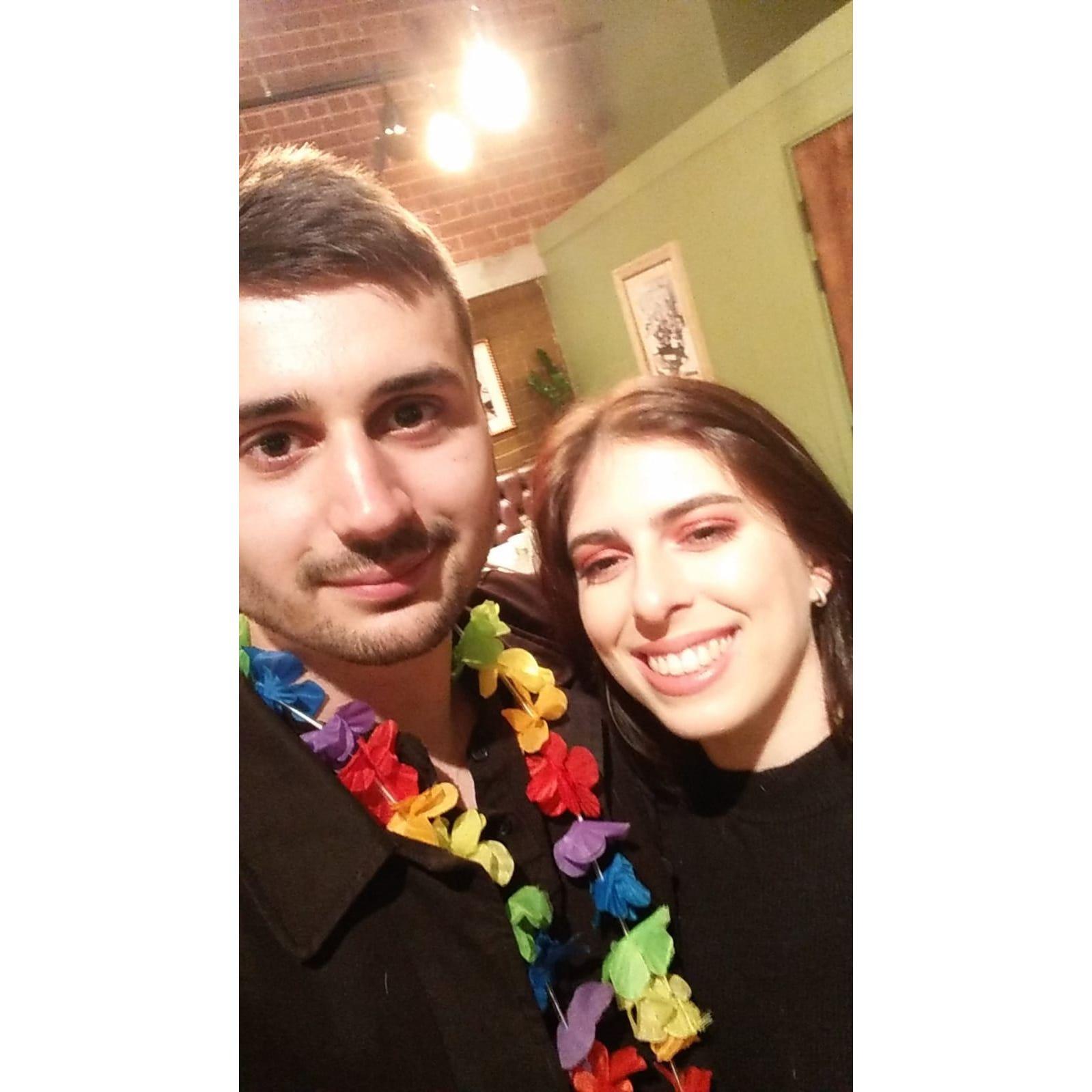 Celebrating Matt's birthday together for the first time