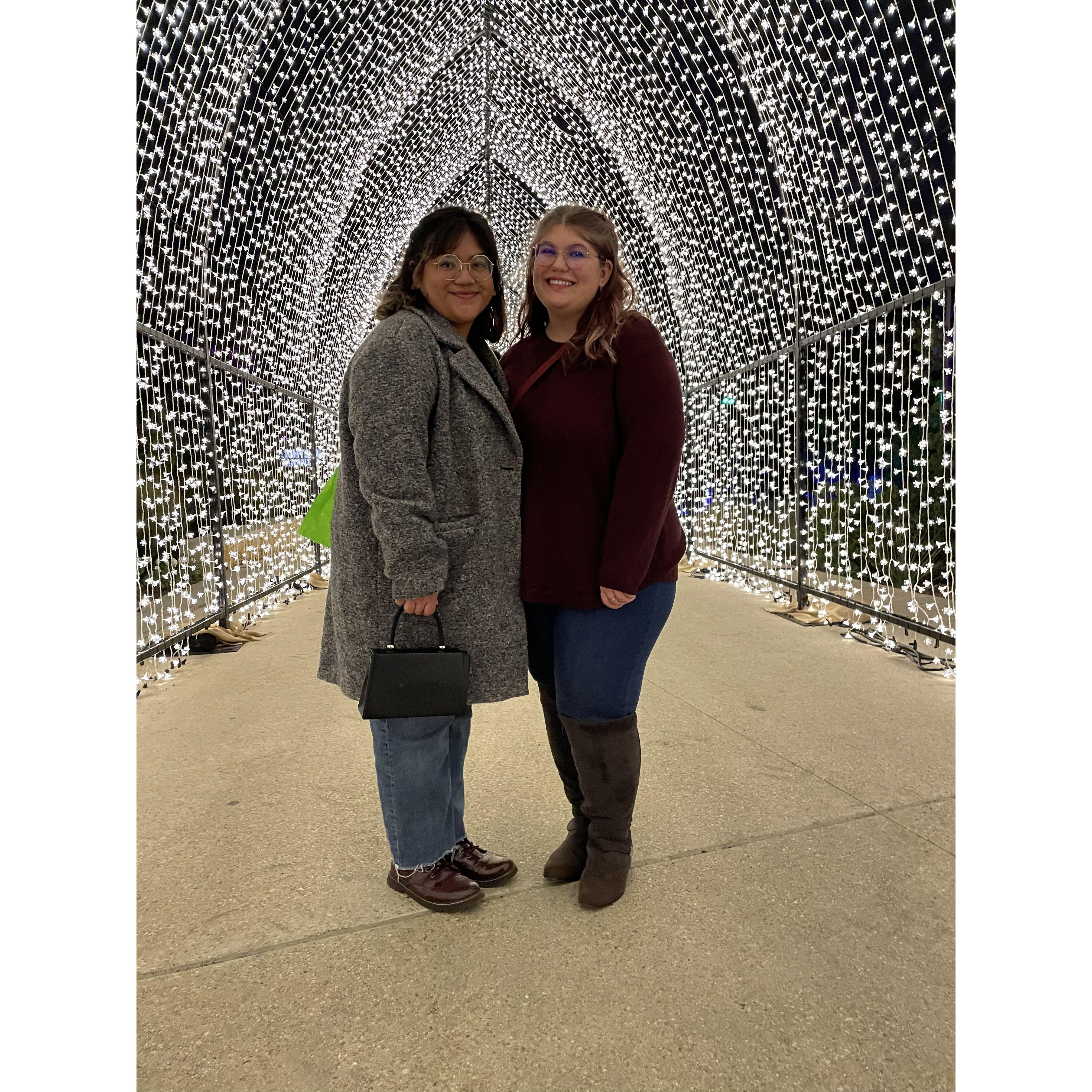 Our first picture together ever taken, Lightscape Botanical Gardens