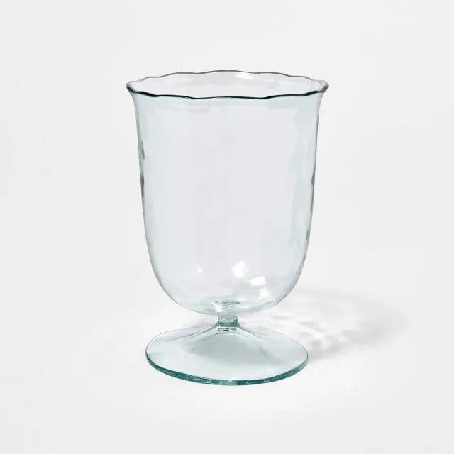 12 fl oz Acrylic Ruffled Footed Goblet Clear - Threshold™ designed with Studio McGee