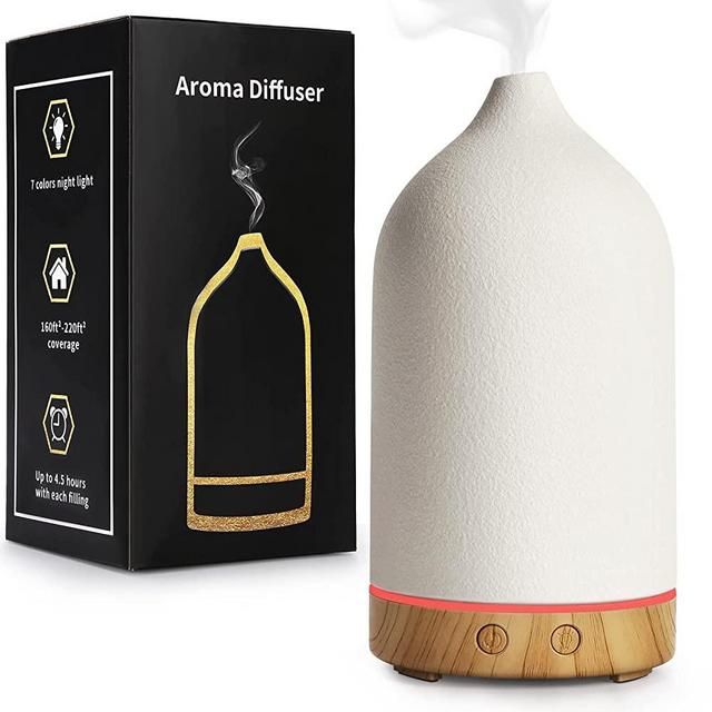Ceramic Diffuser,Stone Essential Oil Diffuser, Ultrasonic Aromatherapy Diffusers,Essential Oils for defusers for Home/Bedroom (100ML)