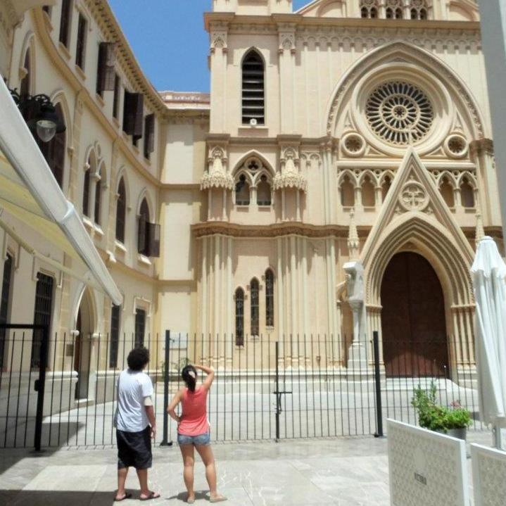 In Malaga, Spain. We love traveling the world together.