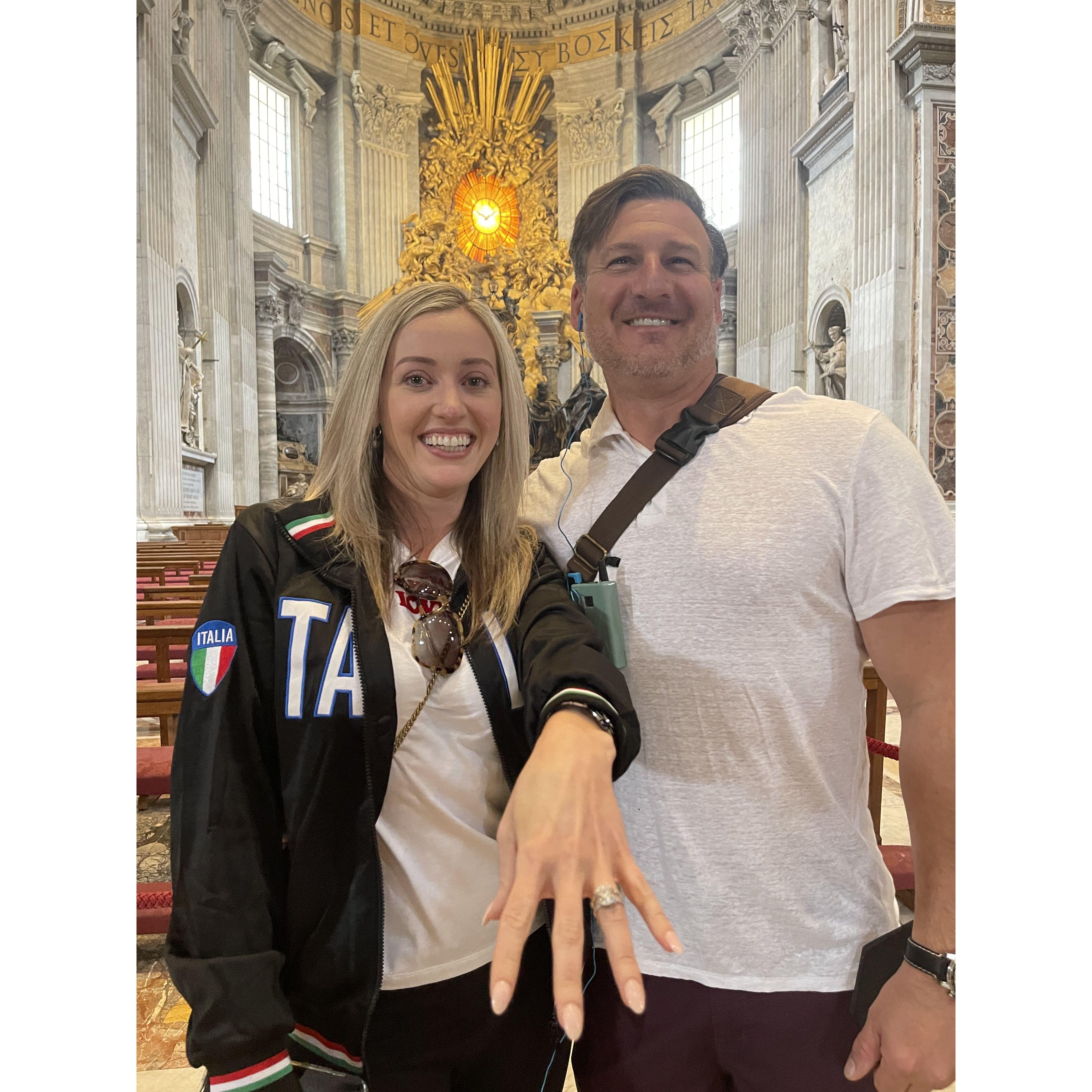 When we got engaged in St. Peter's Basilica in Vatican City on 3.28.22!