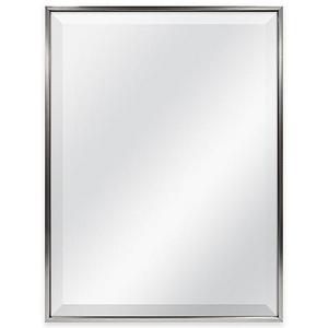 Slim Border 24-Inch x 18-Inch Rectangular Mirror in Pewter