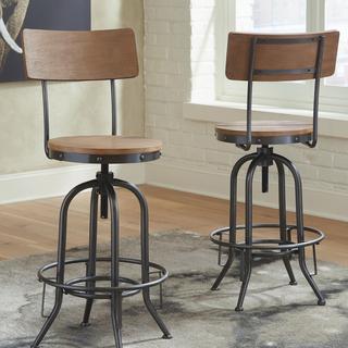 Pinnadel High Back Swivel Barstool, Set of 2