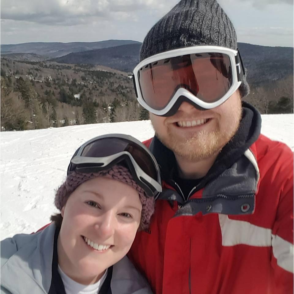 Our engagement ski trip on Snowshoe Mountain!