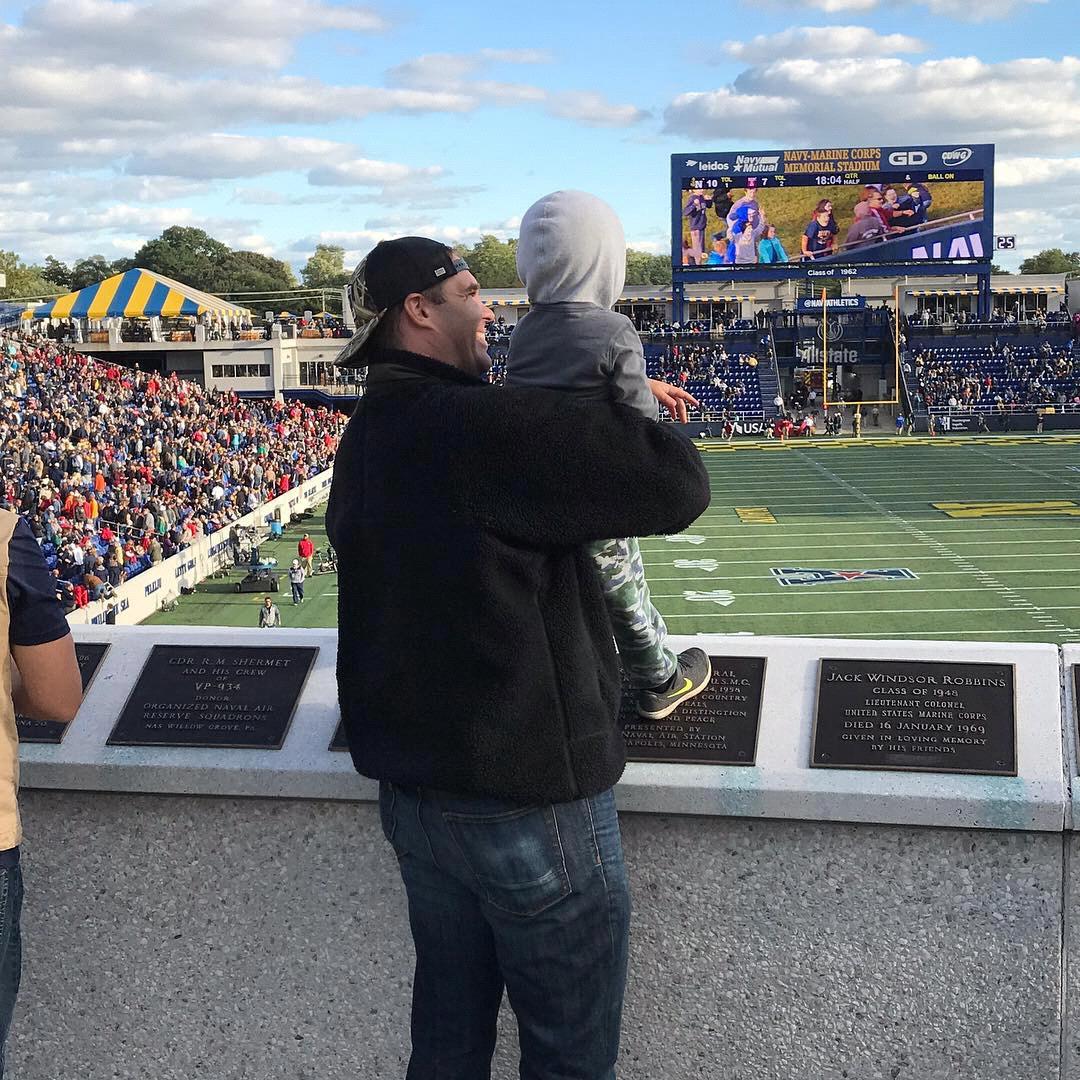 Eric and Kaden at the Navy game 2018