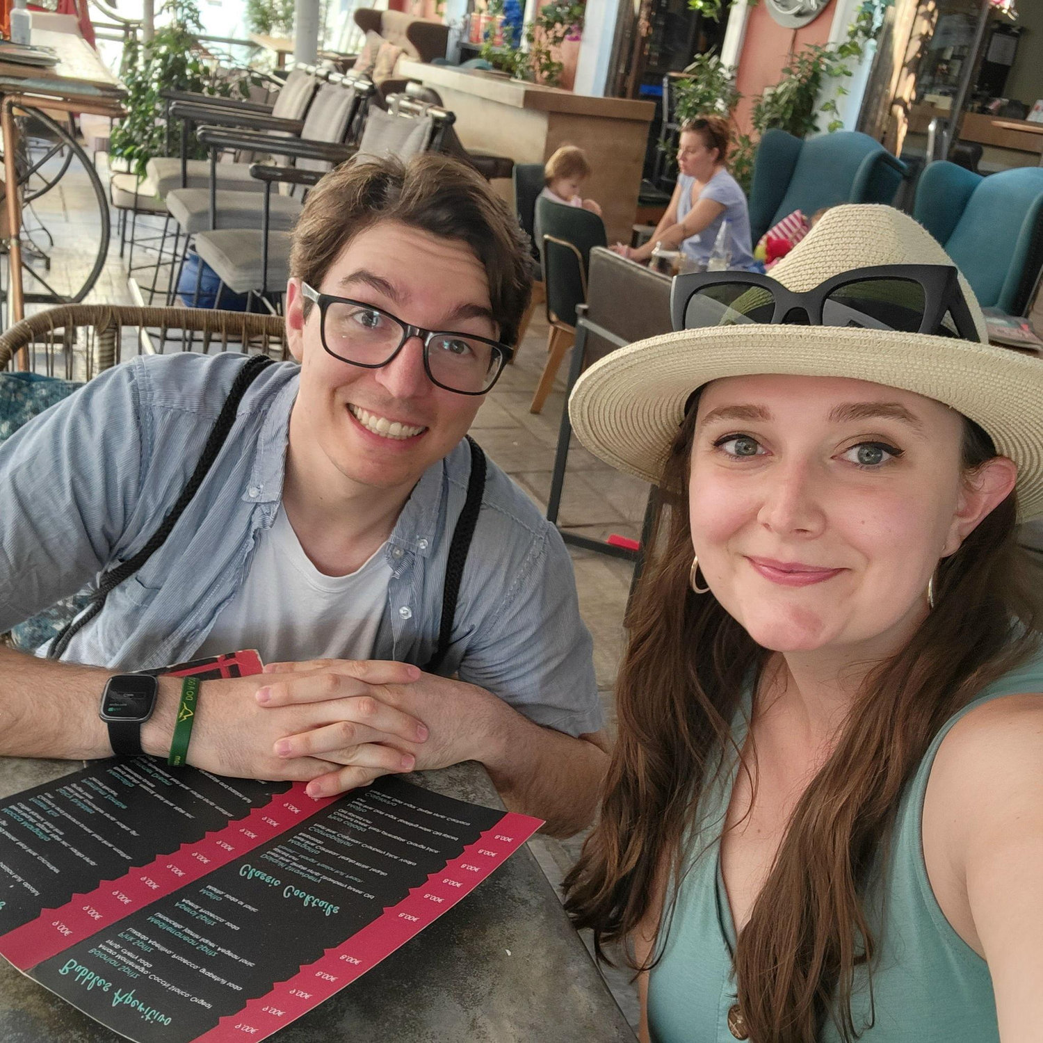 Our unofficial first date, exploring the small village of Nafplio, we turned around to realize for the first time on the trip, we were alone together with just enough time to split a bottle of wine.
