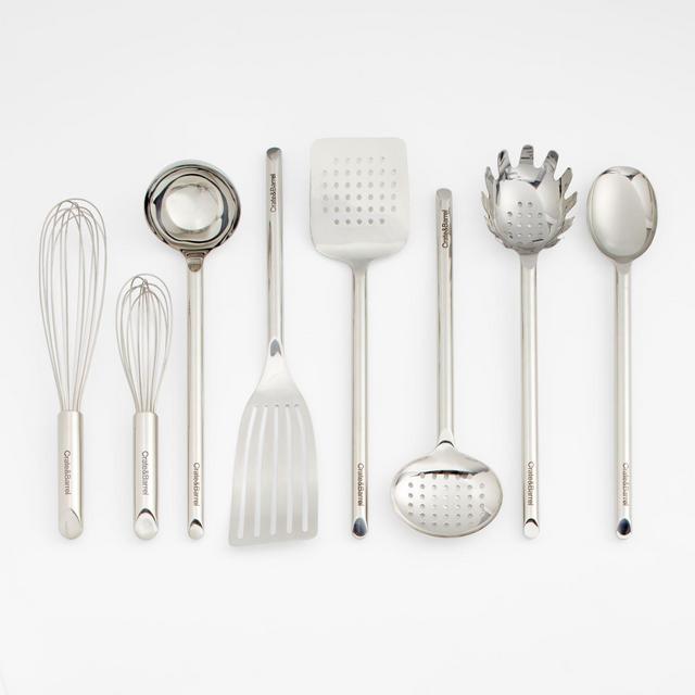 Crate & Barrel Stainless Utensils, Set of 8