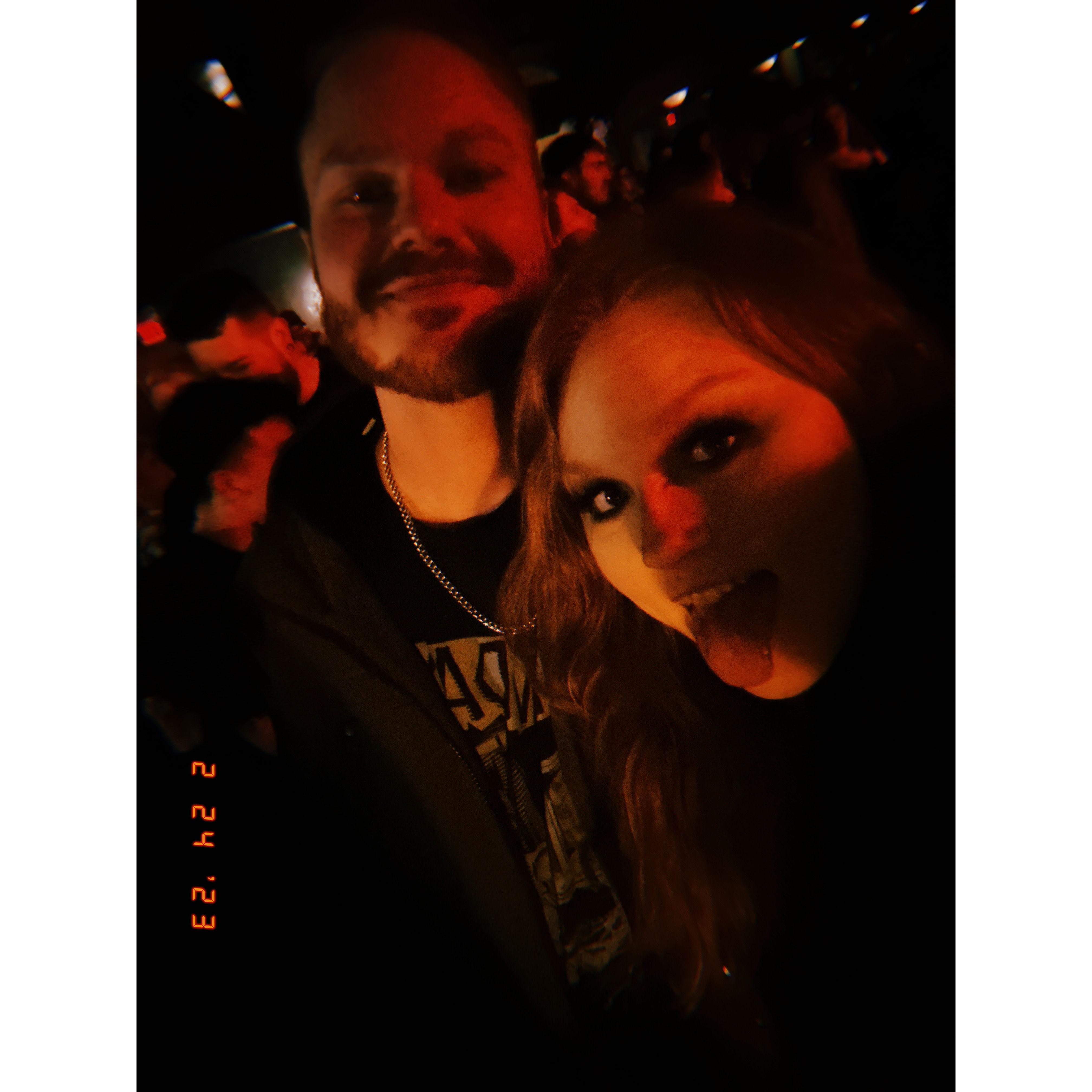 The first picture we ever took together! The night when Jessica asked Sam to drive 4 hours to Pittsburgh and back in one day for Emo Nite. We started dating this same night!