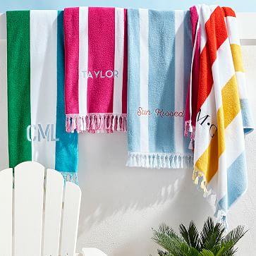 Classic Stripe Beach Towel, Set of 4