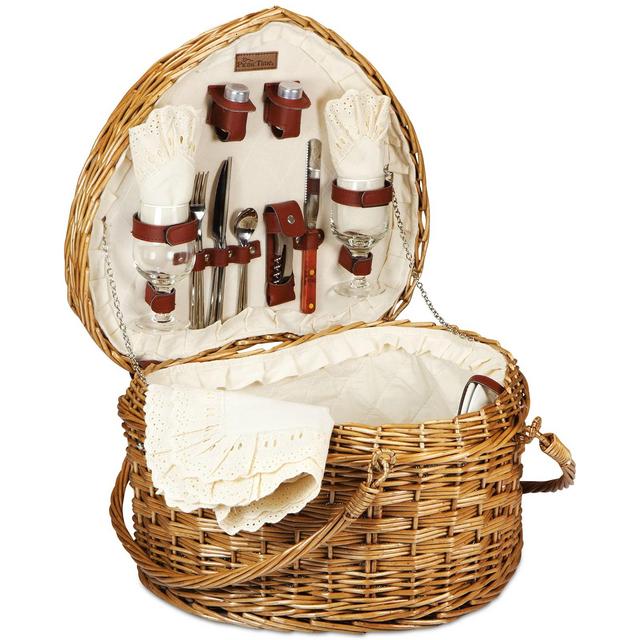 Picnic Time Heart Picnic Basket