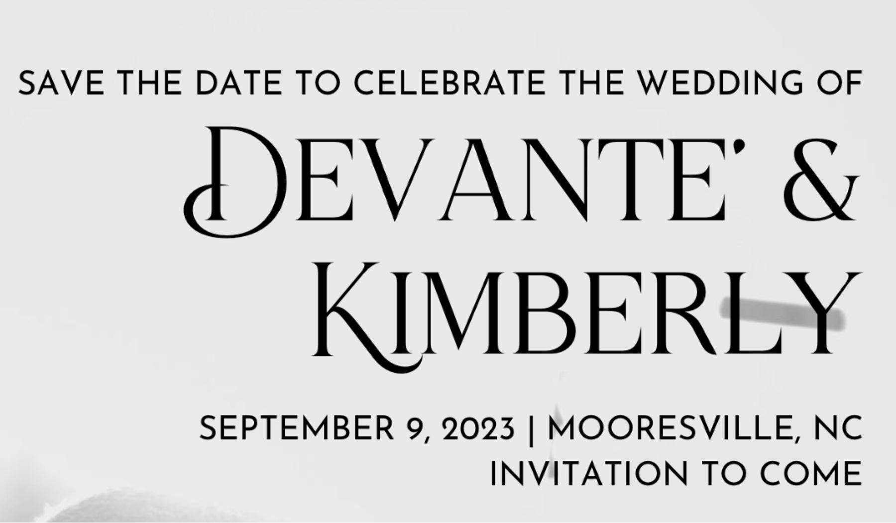 The Wedding Website of Devante’ Watkins and Kimberly Davis