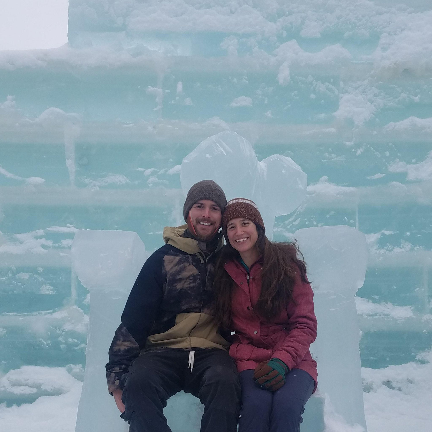 ice castle in Saranac Lake
