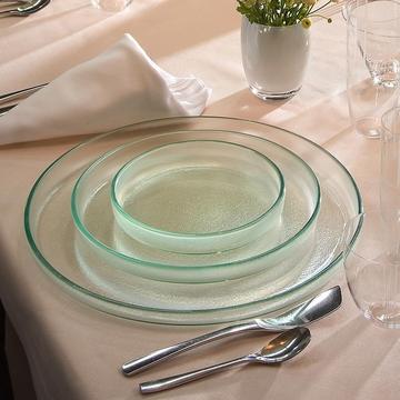 Annieglass Mod 9.25 Medium Round Plate - Mist