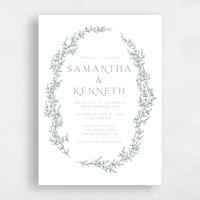 White Wedding Invitation - Rhys Portrait