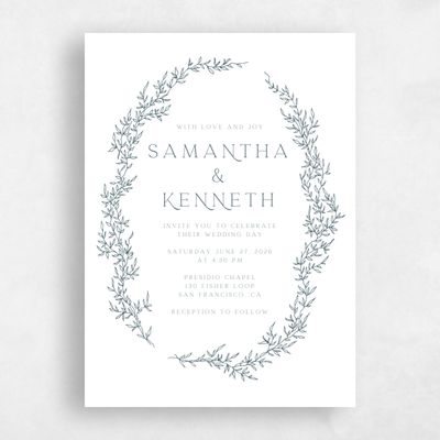 Multi-Colored Wedding Invitation - Rhys Portrait