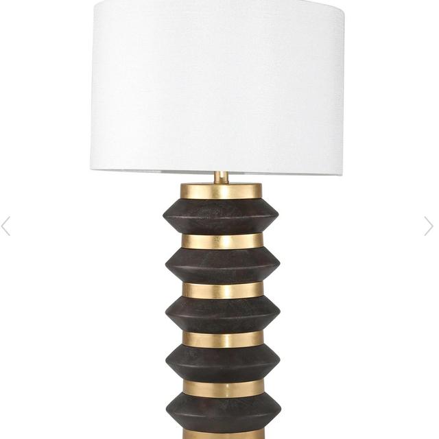 Stacked Circles Table Lamp w/USB Port