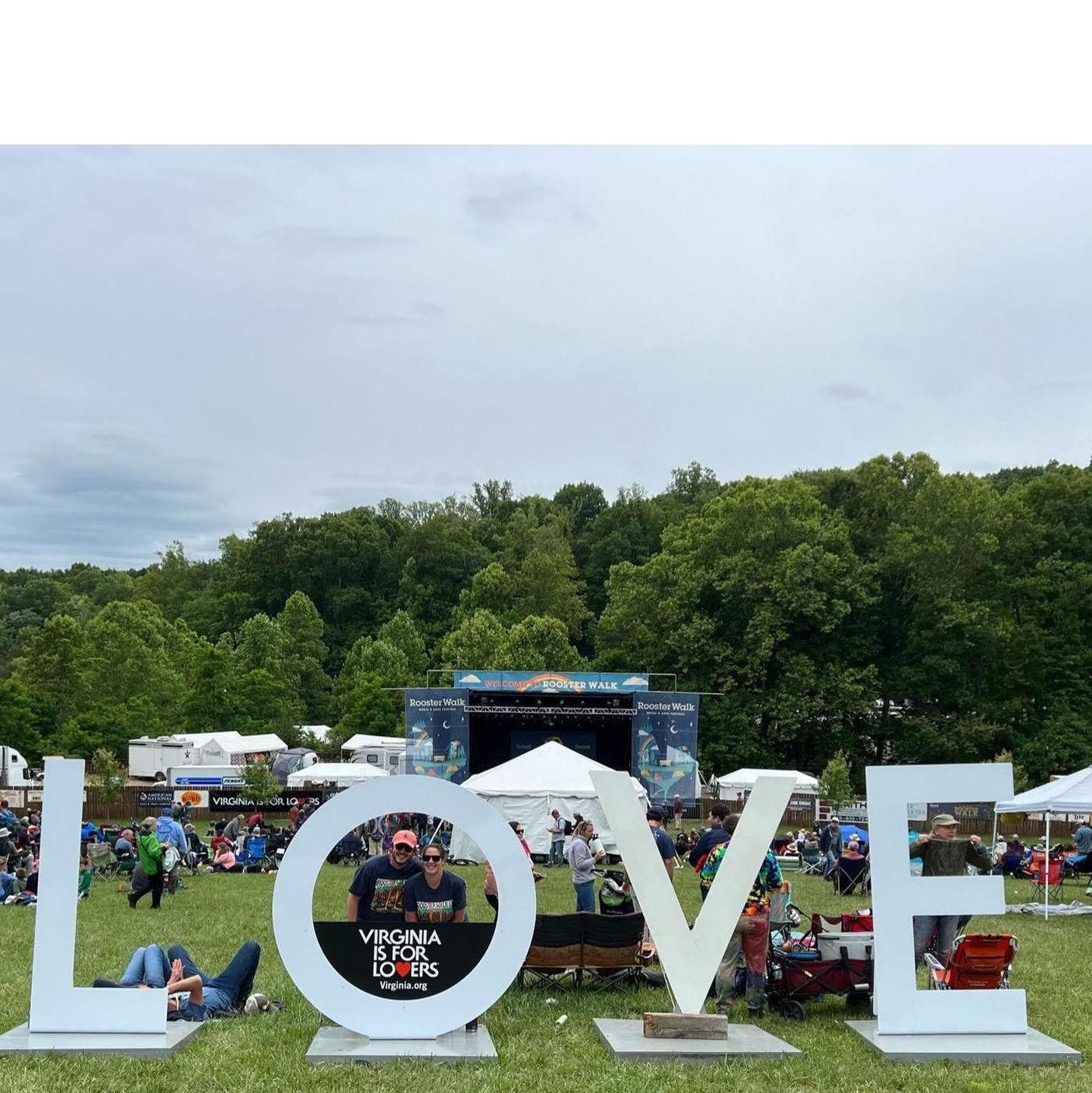 What says love more than matching T-shirts? Another year, another Rooster Walk Festival...