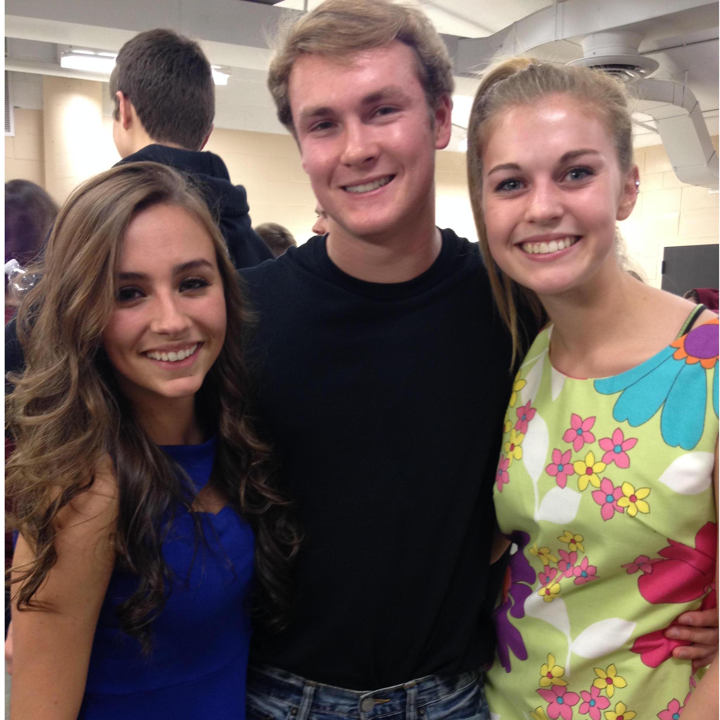 Our first ever picture together! Onstage is where our mutual friend, Leah, introduced us to each other!