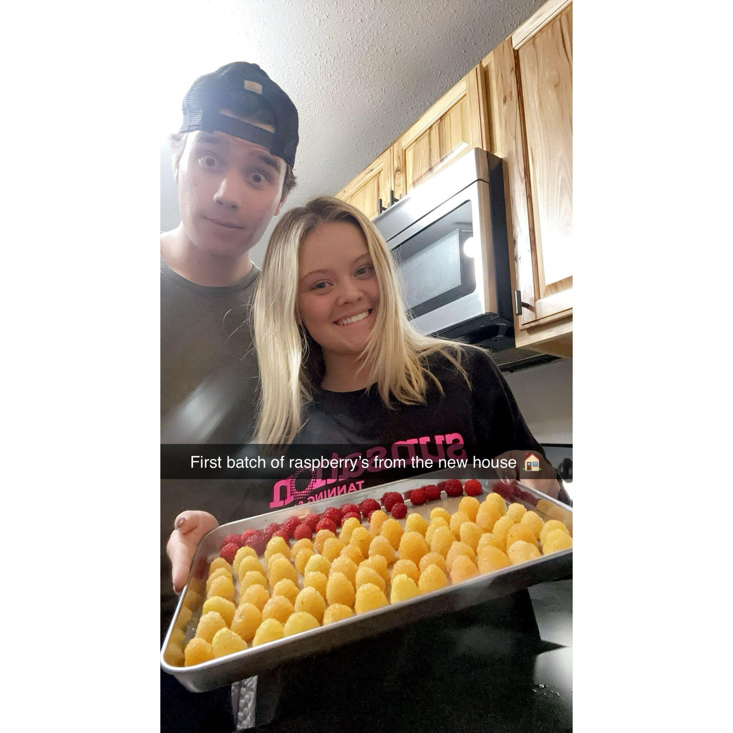We bought our first home in July 2024! It came with Golden Raspberry's! This was our first batch.